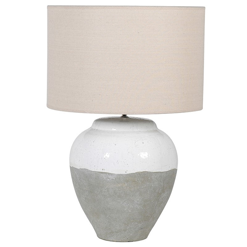 Two Tone Lamp with Shade / Dims: H: 750mm Dia: 500mm