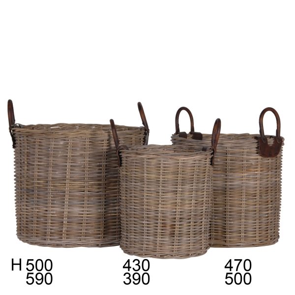 Medium Round Log Basket