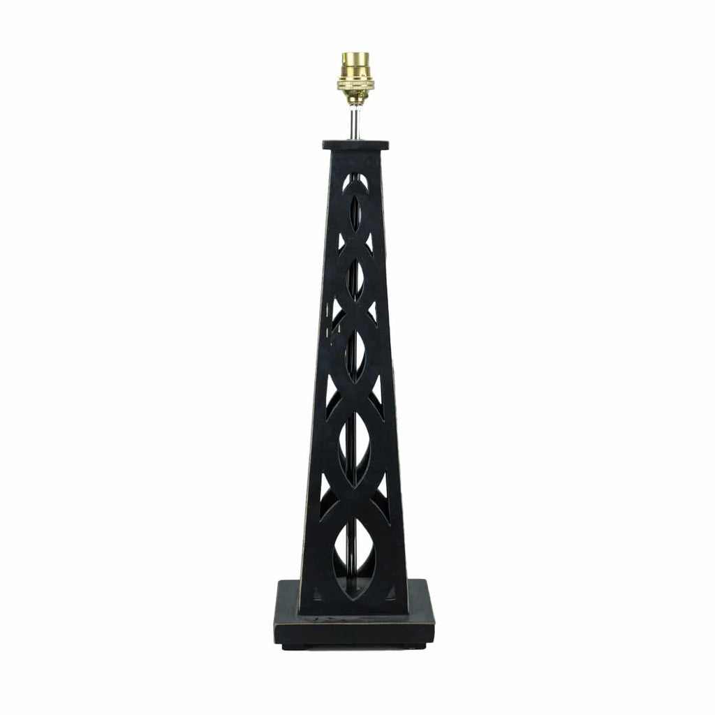 Trellis Wooden Lamp Base - Black