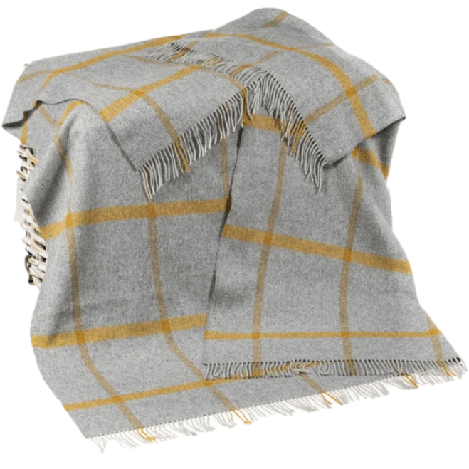 Grey Mustard Throw – Hedgeroe Home - Main Image